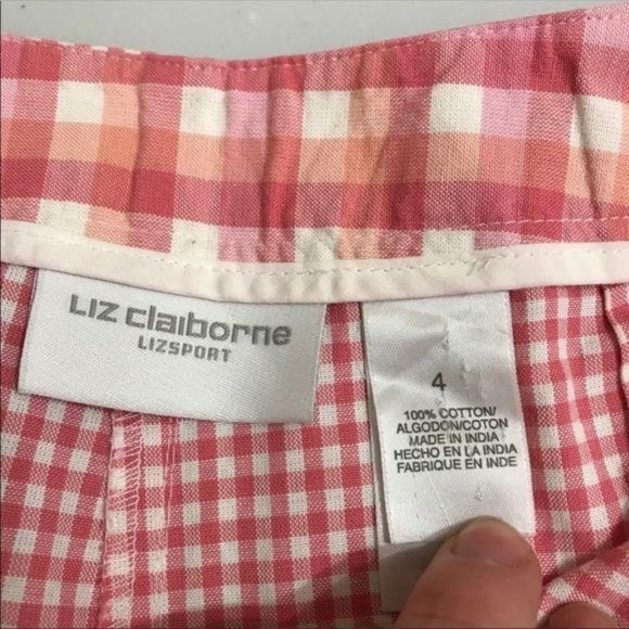 Liz Claiborne Liz Sport Size 4 Gingham Print Short - Picture 6 of 12